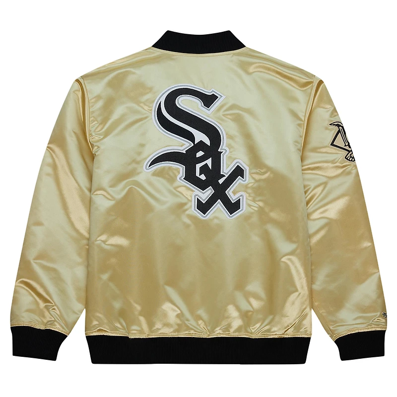 Veste légère en satin entièrement zippée Mitchell & Ness Gold Chicago White Sox OG 2.0 pour hommes