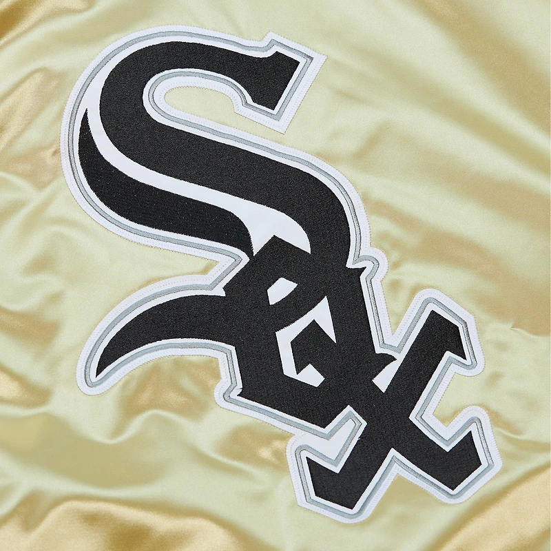Veste légère en satin entièrement zippée Mitchell & Ness Gold Chicago White Sox OG 2.0 pour hommes