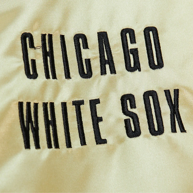 Veste légère en satin entièrement zippée Mitchell & Ness Gold Chicago White Sox OG 2.0 pour hommes