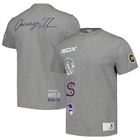Men's Mitchell & Ness Heather Gray Chicago White Sox Cooperstown Collection City T-Shirt
