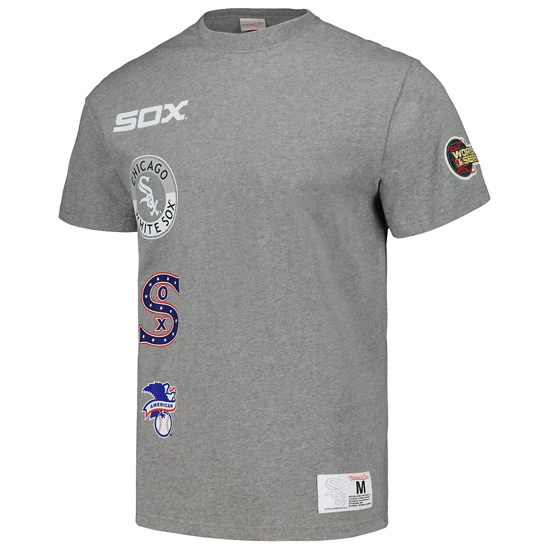 Men's Mitchell & Ness Heather Gray Chicago White Sox Cooperstown Collection City T-Shirt