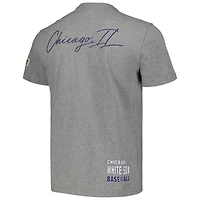 Men's Mitchell & Ness Heather Gray Chicago White Sox Cooperstown Collection City T-Shirt