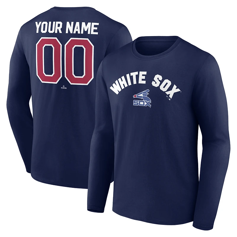 Men's Navy Chicago White Sox Cooperstown Collection Winning Streak Custom Long Sleeve T-Shirt