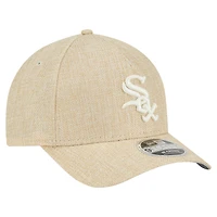 Men's New Era Gray Chicago White Sox Cotton Weave M-Crown A-Frame 9FORTY Adjustable Hat