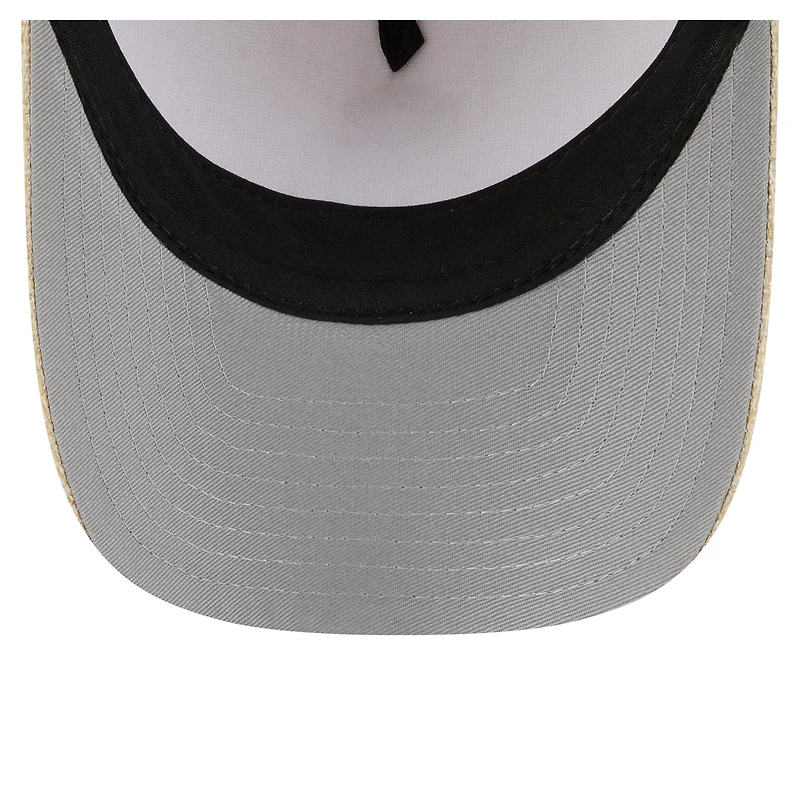 Casquette ajustable 9FORTY en coton tissé beige New Era pour homme, Chicago White Sox, M-Crown A-Frame