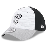 Casquette New Era noire/grise Chicago White Sox 2025 MLB Clubhouse 39THIRTY Flex pour homme