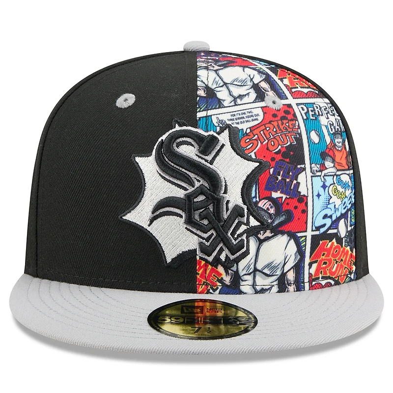Men's New Era Black/Gray Chicago White Sox 2025 MLB Diamond Hero Edition 59FIFTY Fitted Hat