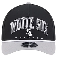 Men's New Era Black/Gray Chicago White Sox Arch 9FORTY A-Frame M-Crown Adjustable Hat