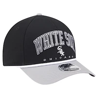 Casquette ajustable New Era Arch 9FORTY A-Frame M-Crown noire/grise des Chicago White Sox pour homme