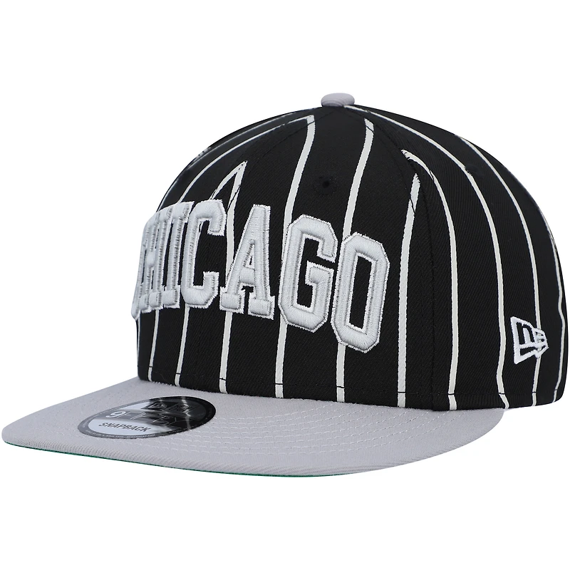 Casquette Snapback 9FIFTY Chicago White Sox City Arch 9FIFTY New Era pour homme, noir/gris