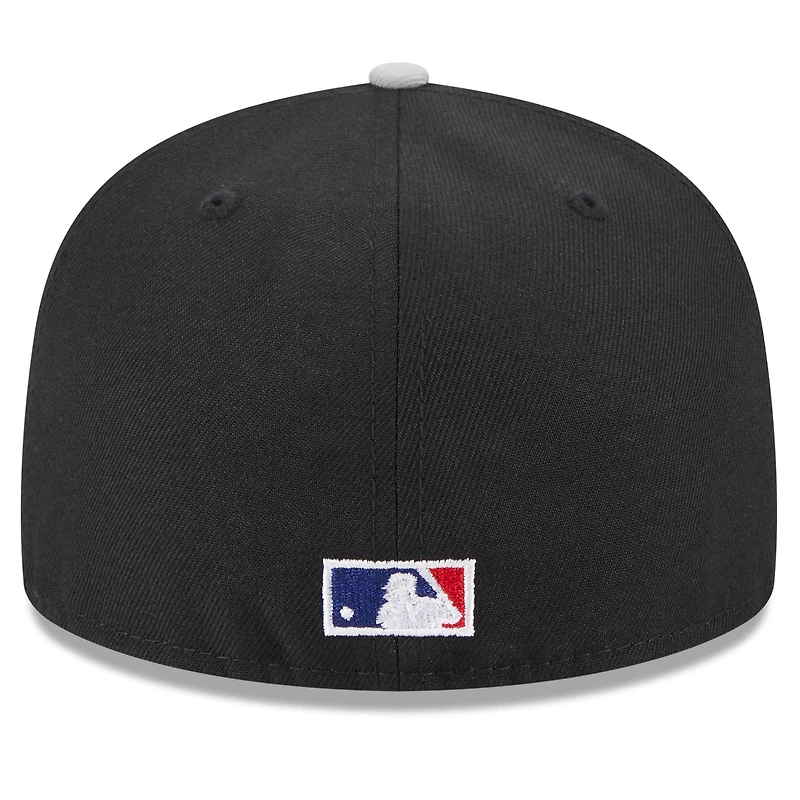 Casquette ajustée 59FIFTY Chicago White Sox On Deck New Era pour hommes, noir/gris