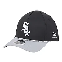 Men's New Era Black/Gray Chicago White Sox Rope M-Crown A-Frame 39THIRTY Flex Hat
