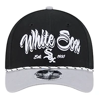 Men's New Era Black/Gray Chicago White Sox Team Loyal 9FORTY M-Crown Adjustable Hat