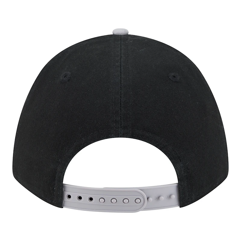 Casquette ajustable New Era 9FORTY M-Crown noire et grise pour homme, aux couleurs des White Sox de Chicago.