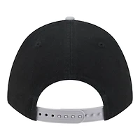 Casquette ajustable New Era 9FORTY M-Crown noire et grise pour homme, aux couleurs des White Sox de Chicago.