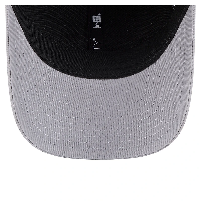 Casquette ajustable New Era 9FORTY M-Crown noire et grise pour homme, aux couleurs des White Sox de Chicago.