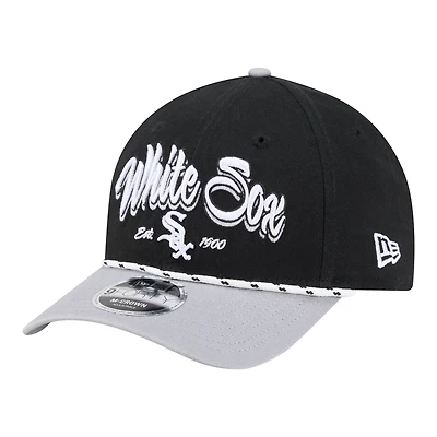 Men's New Era Black/Gray Chicago White Sox Team Loyal 9FORTY M-Crown Adjustable Hat