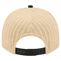 Casquette trucker New Era pour homme, noire/naturelle, Chicago White Sox, grainée, modèle 9FIFTY, ajustable, style A-Frame