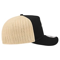 Men's New Era  Black/Natural Chicago White Sox Grained 9FIFTY A-Frame Trucker Adjustable Hat