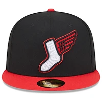 Casquette ajustée New Era 59FIFTY noire/rouge Chicago White Sox 2025 City Connect Alternate pour homme