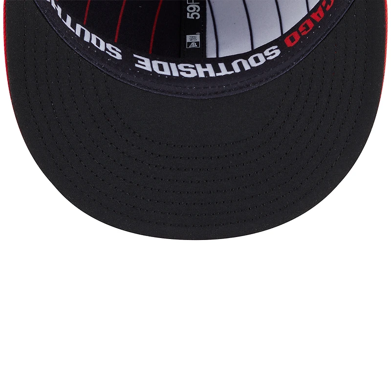 Men's New Era Black/Red Chicago White Sox 2025 City Connect Alternate 59FIFTY Fitted Hat