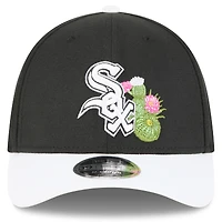 Casquette New Era Flex noire et blanche pour homme, Chicago White Sox, entraînement de printemps 2026, modèle M-Crown 39THIRTY