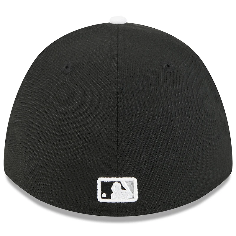 Casquette New Era Flex noire et blanche pour homme, Chicago White Sox, entraînement de printemps 2026, modèle M-Crown 39THIRTY