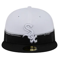 Men's New Era  Black/White Chicago White Sox Paint Stroke 59FIFTY Fitted Hat