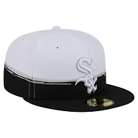 Men's New Era  Black/White Chicago White Sox Paint Stroke 59FIFTY Fitted Hat
