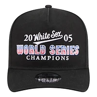 Casquette snapback New Era noire pour homme, Chicago White Sox, champions des World Series 2005, modèle 9FIFTY Historic A-Frame.