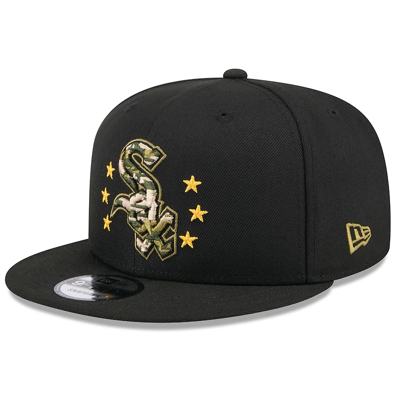 Men's New Era  Black Chicago White Sox 2024 Armed Forces Day 9FIFTY Snapback Hat