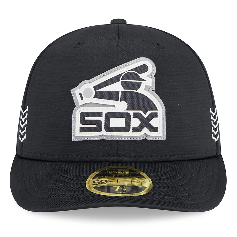 Men's New Era  Black Chicago White Sox 2024 Clubhouse Low Profile 59FIFTY Fitted Hat