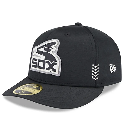 Men's New Era  Black Chicago White Sox 2024 Clubhouse Low Profile 59FIFTY Fitted Hat