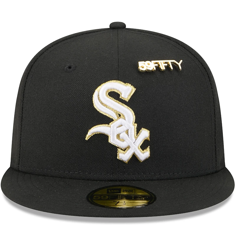 Casquette ajustée New Era noire des Chicago White Sox 2025 59FIFTY Day pour homme avec épingles