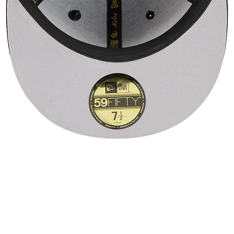 Men's New Era Black Chicago White Sox 2025 59FIFTY Day Gold Leaf Fitted Hat