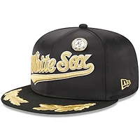 Men's New Era  Black Chicago White Sox 2025 59FIFTY Day Gold Leaf Fitted Hat