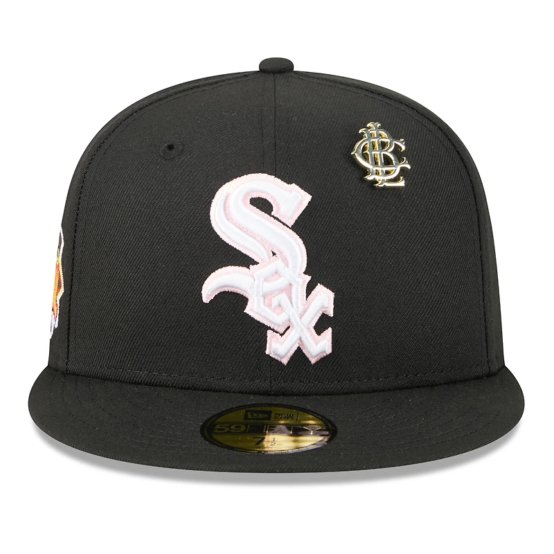 Casquette ajustée New Era 59FIFTY noire des Chicago White Sox 2025 Big League Chew pour homme