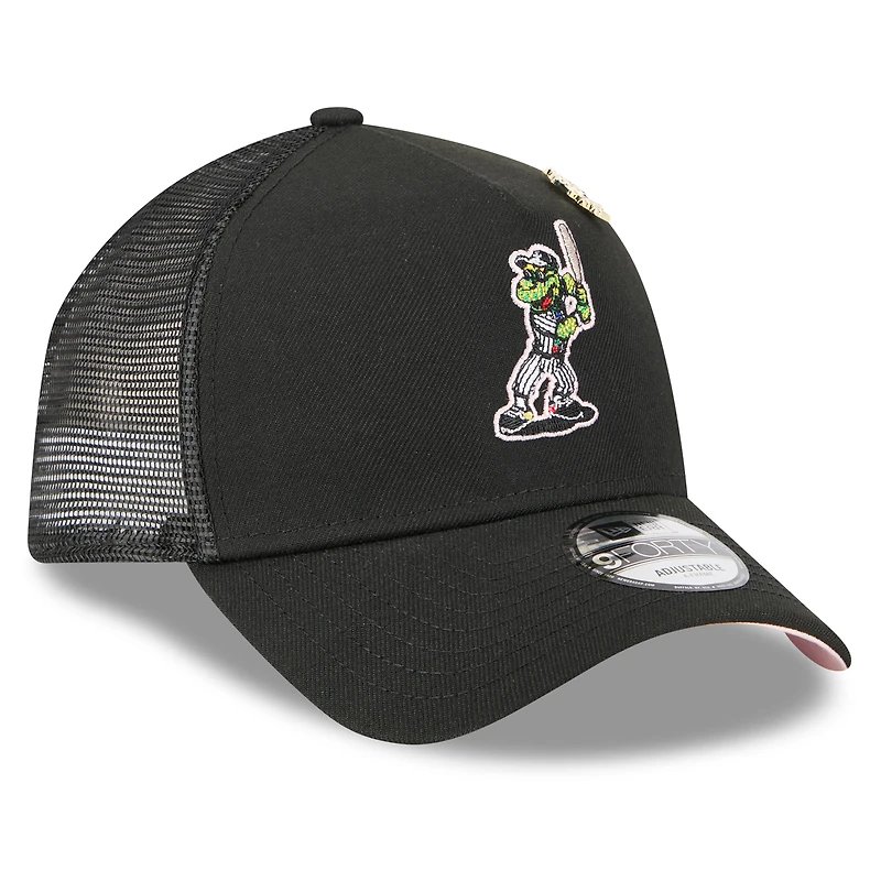 Men's New Era  Black Chicago White Sox 2025 Big League Chew A-Frame 9FORTY Adjustable Trucker Hat