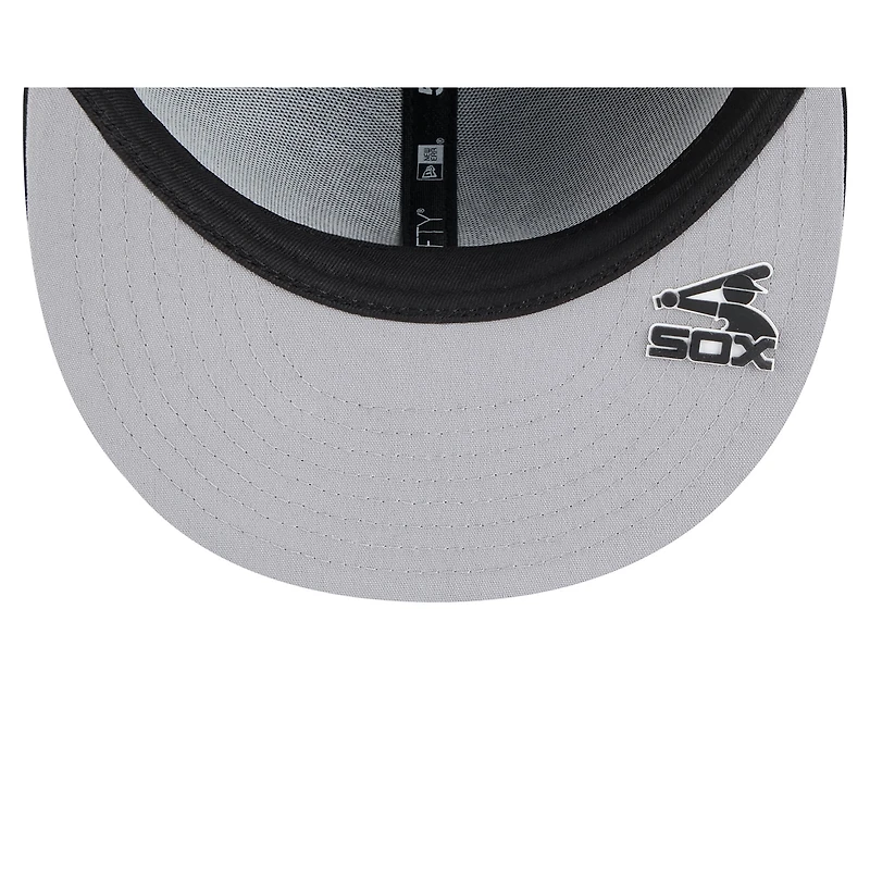 Men's New Era Black Chicago White Sox 2025 MLB Clubhouse 59FIFTY Fitted Hat