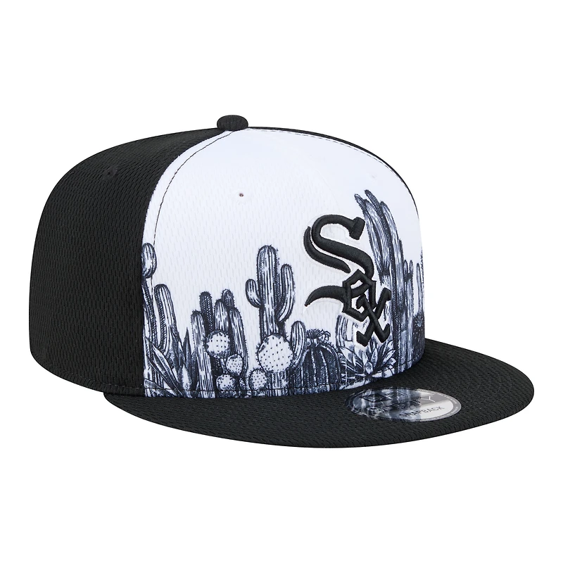 Casquette snapback New Era noire pour homme, Chicago White Sox, pack d'entraînement de printemps 2026, Grow 9FIFTY