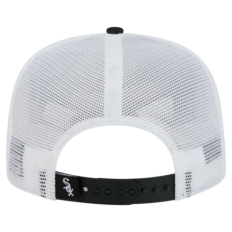 Men's New Era  Black Chicago White Sox 9FIFTY A-Frame Trucker Snapback Hat