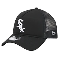 Casquette ajustable 9FORTY A-Frame Trucker noire des Chicago White Sox pour homme de New Era