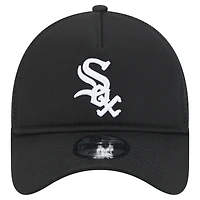 Casquette ajustable 9FORTY A-Frame Trucker noire des Chicago White Sox pour homme de New Era