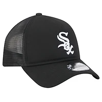 Casquette ajustable 9FORTY A-Frame Trucker noire des Chicago White Sox pour homme de New Era