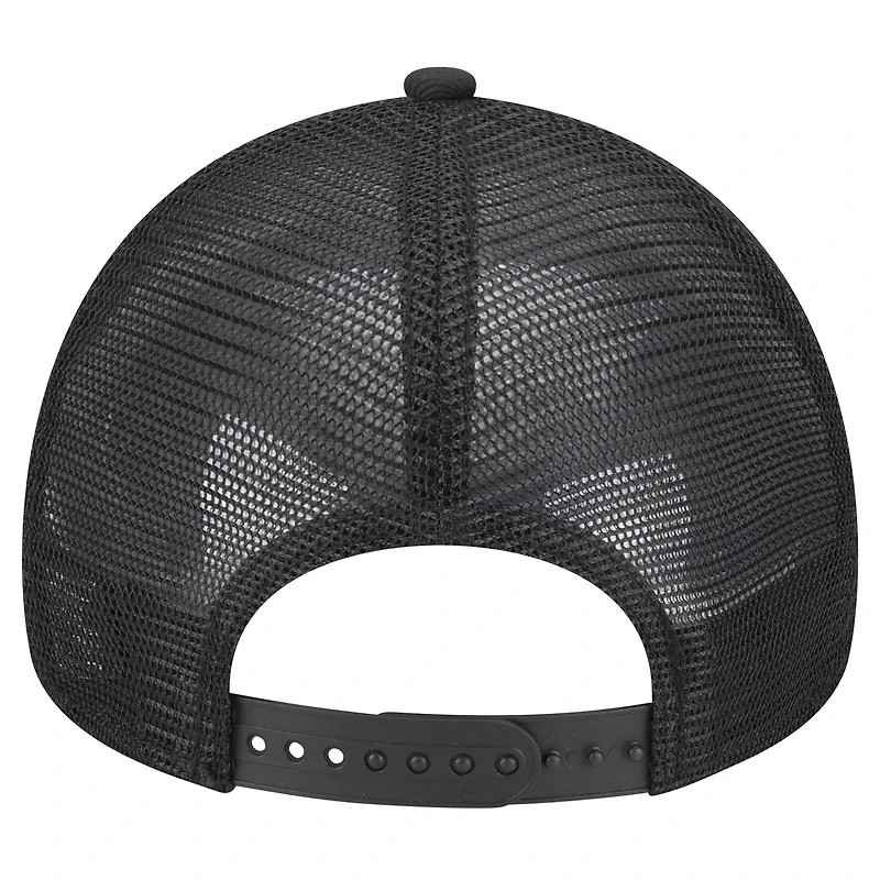 Men's New Era Black Chicago White Sox 9FORTY A-Frame Trucker Adjustable Hat