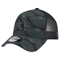 Casquette ajustable 9FORTY A-Frame Trucker noire des Chicago White Sox pour homme de New Era