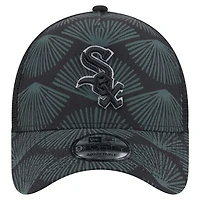 Men's New Era  Black Chicago White Sox 9FORTY A-Frame Trucker Adjustable Hat