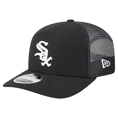 Men's New Era  Black Chicago White Sox 9SEVENTY COOLERA Trucker Adjustable Hat