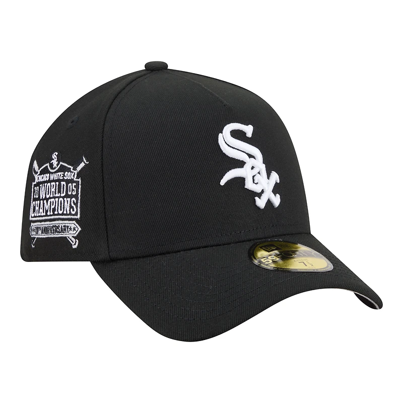 Men's New Era Black Chicago White Sox A-Frame 59FORTY Fitted Hat