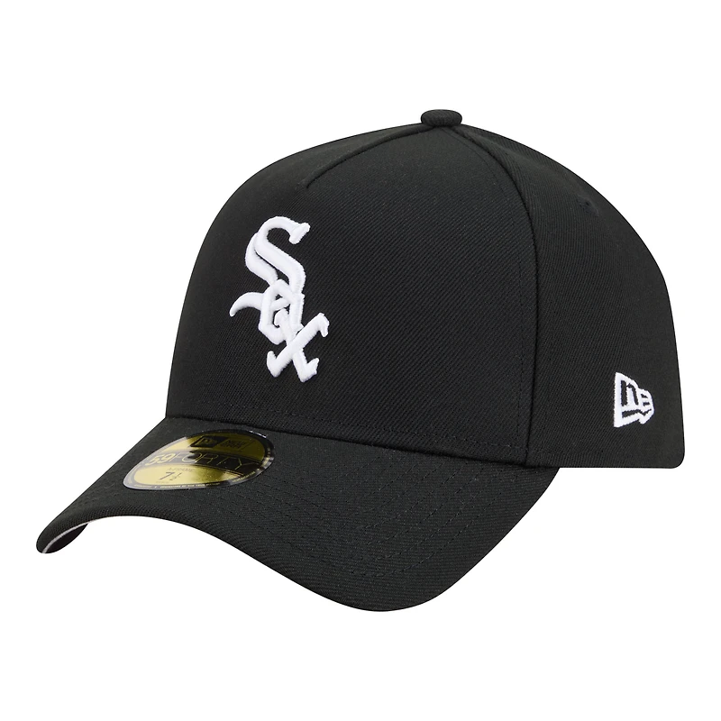 Men's New Era Black Chicago White Sox A-Frame 59FORTY Fitted Hat